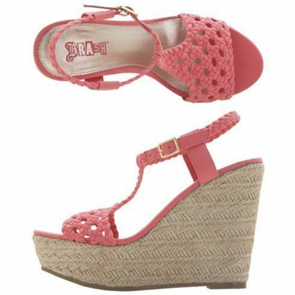Brash Melon Jute Wedges
